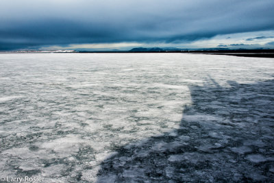 Shadow Cast By Ship In Fast Ice