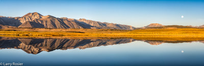 Sunrise And Moonsetting At Benton Crossing