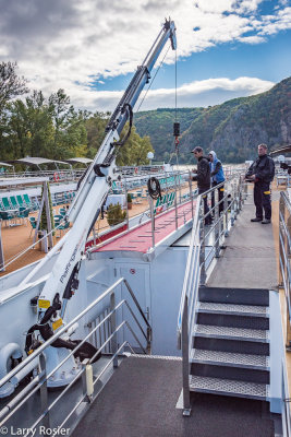 Raising Gangplank at Durnstein, Austria