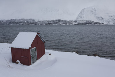 Hut at the fjord