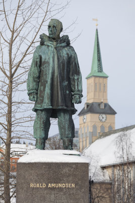 Roald Amundsen statue in Tromsø