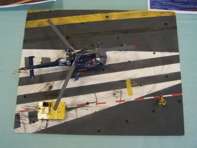 Clémenceau, pont d'envol, septembre 1994 - Alouette III Pedro (1/72)