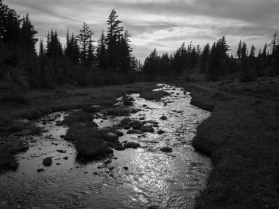 creek flowing West