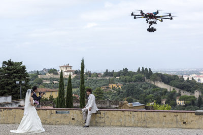 The couple and their drone