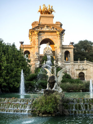 Sunset on the fountain