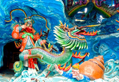 dragon warrior against sea snail