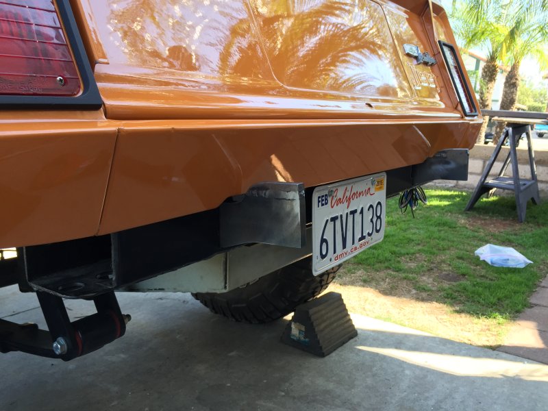 Bumper brackets mounted