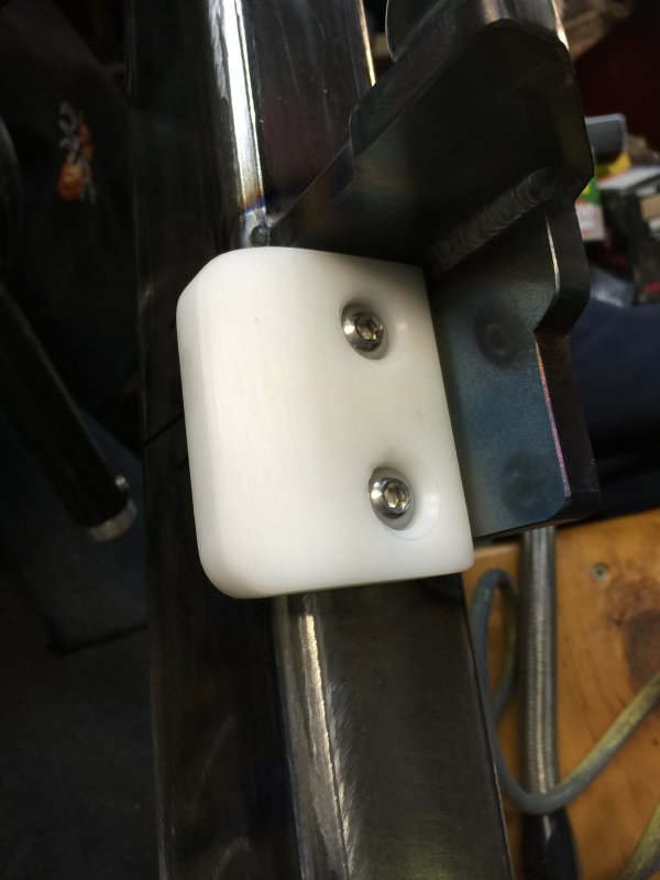 Slide bolted on with recessed bolts