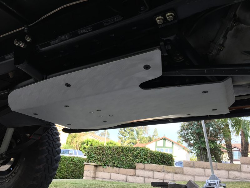 Skid plate mounted
