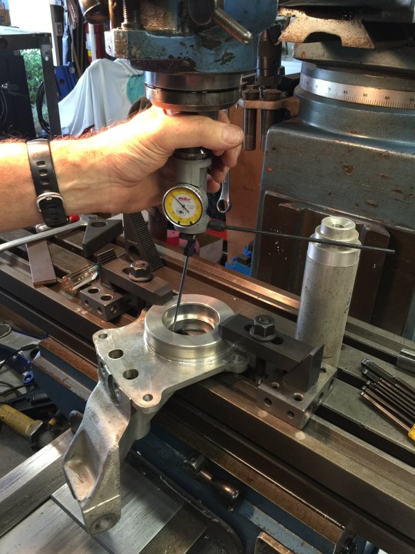 Machining the new bearing bore