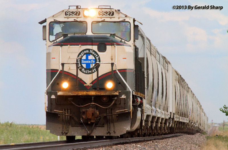 BNSF 9527 West At Roggen, CO