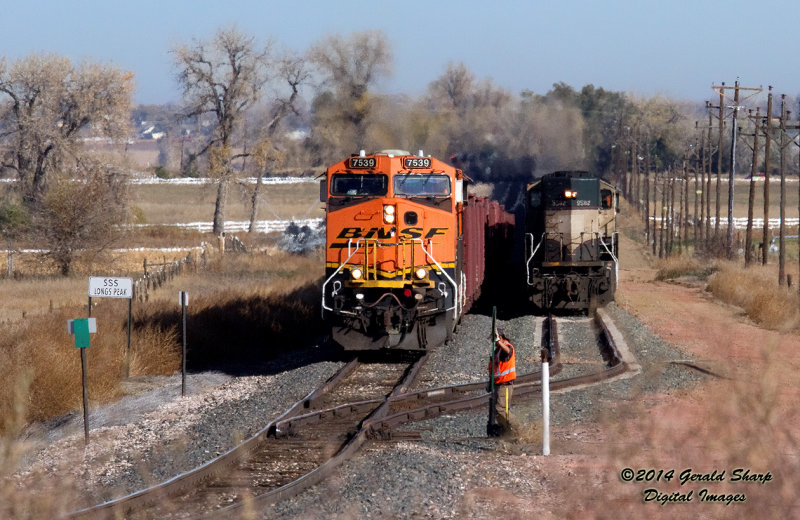 BNSF 7539 South At Longs Peak Siding, CO