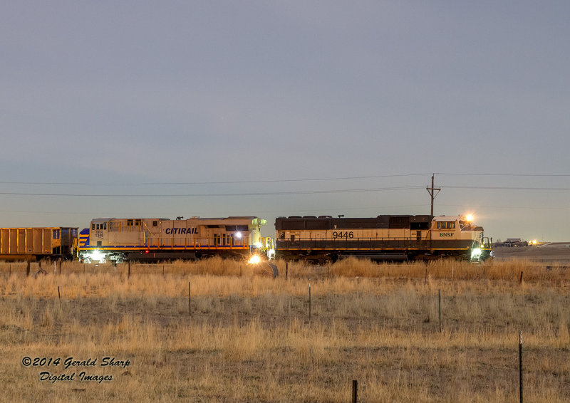 BNSF 9446 DPU At SSS Longs Peak, CO