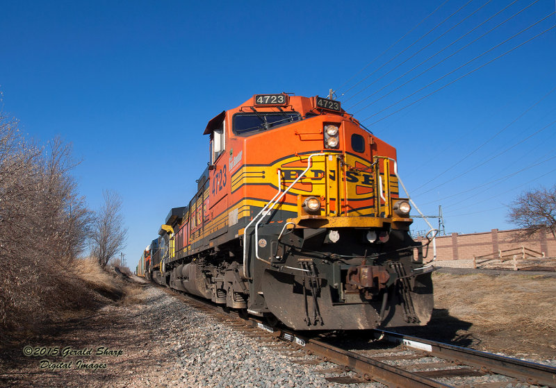 BNSF 4723 South (MSTS) At 21st St. In Longmont, CO