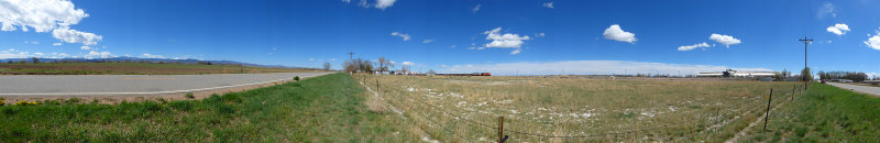 BNSF Coal Empty At Longs Peak, CO Panoramic