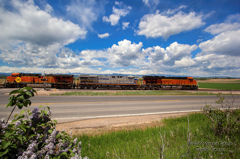 BNSF 3885 North On Berthoud Hill, CO