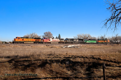 BNSF 4017 West At Roggen, CO