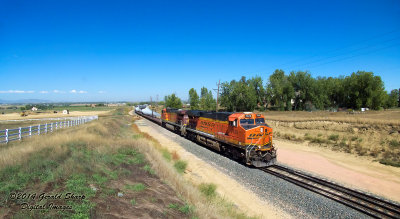 BNSF 7429 South Wind Turbine Blade Train At The North Siding Switch Longs Peak, CO