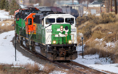 BNSF 1415 South Longmont Switch On Berthoud Hill, CO