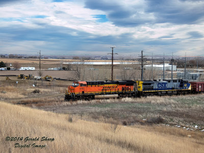 BNSF 6781 North At Highway 287 Overpass Near Berthoud, CO