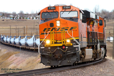 BNSF 7184 South On Berthoud Hill, CO