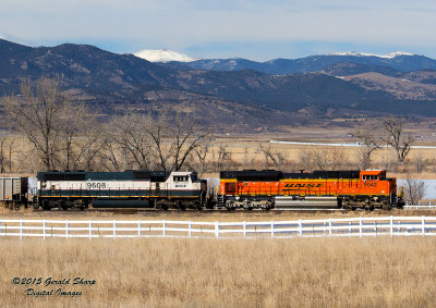 BNSF 9042 North At Highland, CO