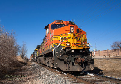BNSF 4723 South (MSTS) At 21st St. In Longmont, CO