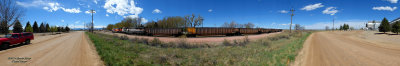 Empty Coal Train At Highland, CO Panoramic