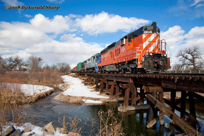Great Western 914 Crossing The Poudre River