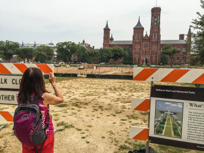 Smithsonian Castle, from across the Mall