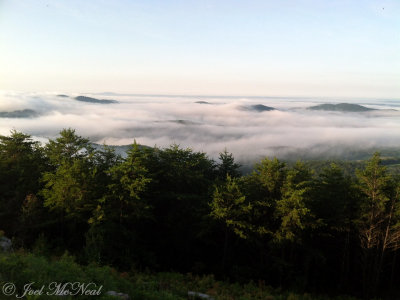 Fog below Pine Mountain; Cartersville, GA