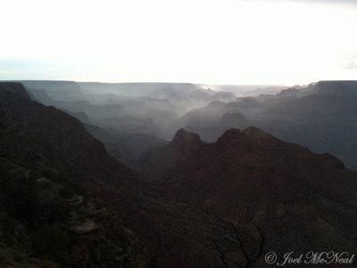 South Rim of Grand Canyon from Desert View: Grand Canyon National Park, AZ