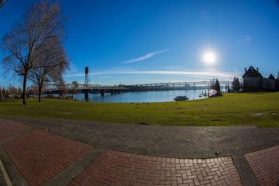 Hawthorne and Marquam Bridges

As they might appear to a fish...