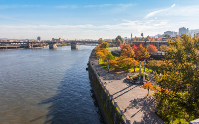 A Beautiful Autumn Day On The Waterfront