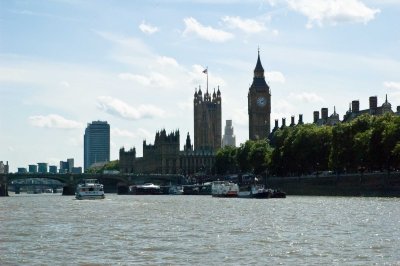 London Down the Thames River