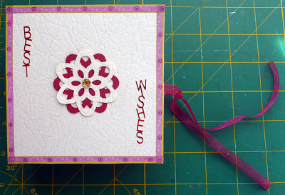 The front of the concertina card/book