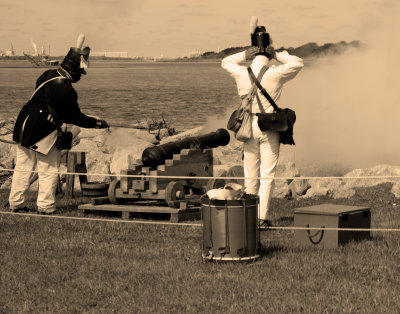 Canon Firing at Fort Jackson, Savannah GA