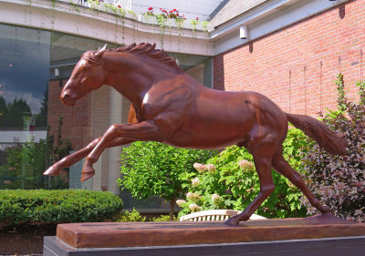 Statue at racing musuem