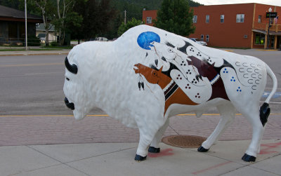 custer -Sculpture like this all over town