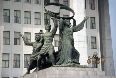 Outside the National Assembly