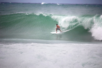 Surfing the Banzai Pipeline