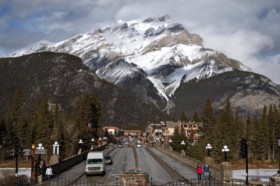 Cascade Mountain over Banff Town