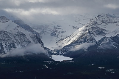 Aerial view of Lake Louise