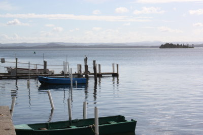 Looking across Tuggerah Lake.
The village of The Entrance is so named because it is the entrance from the sea to Tuggerah Lake.
