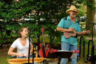 Duet Singing Hymns at the Falls Church Farmer's Market