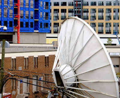 Satellite Dish for a Local TV Station