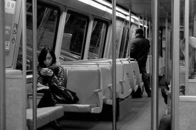 On the Metro Late at Night