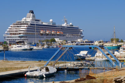 Cruise ship docked in the New Port