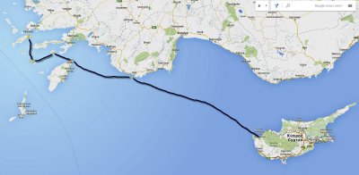 Sailing From Kos (Greece) to Cyprus