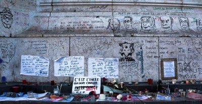 marche rpublicaine Place de la Rpublique Paris 11 janvier 2015.